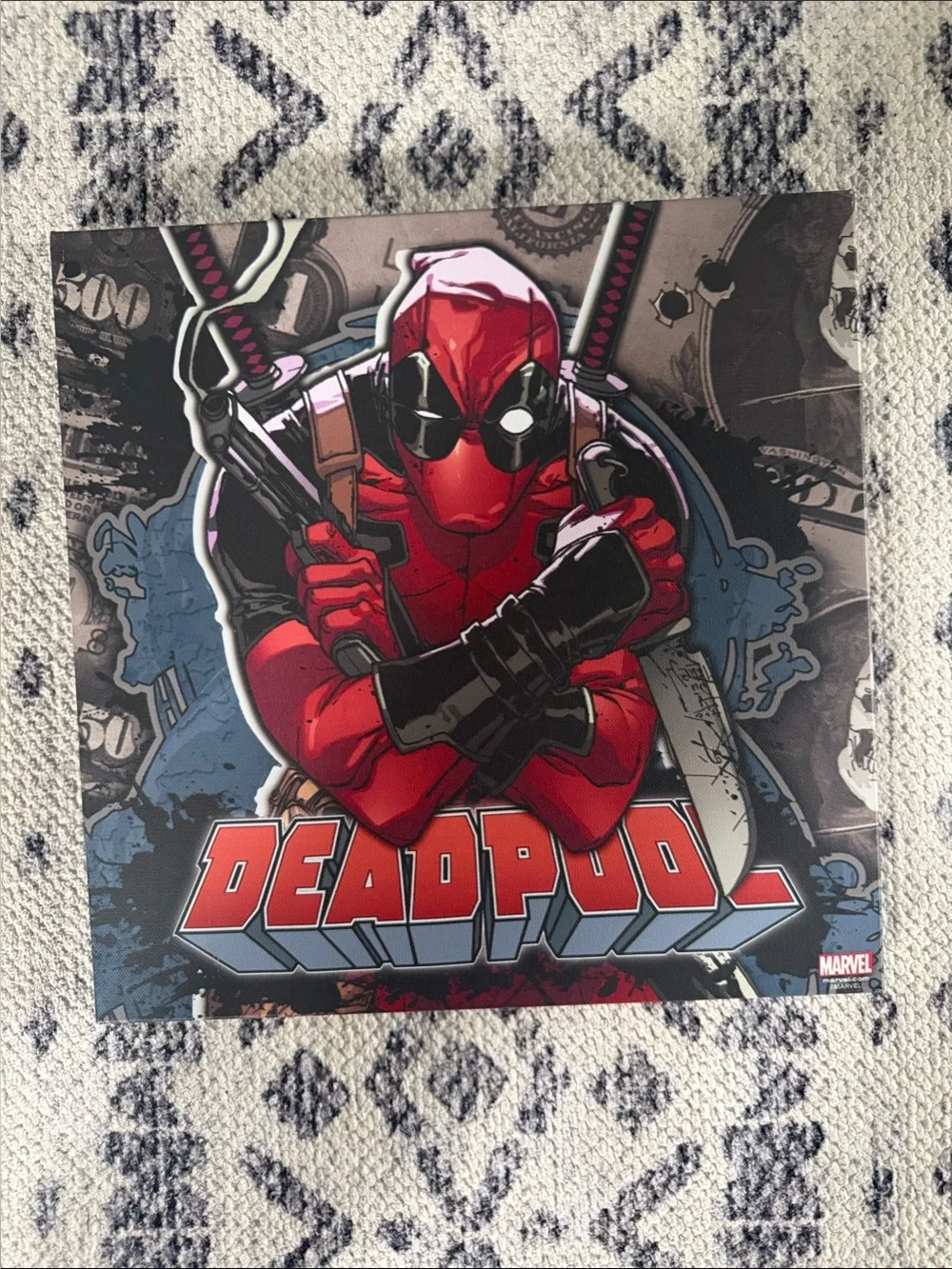 Marvel Deadpool Red and Black Graphic Wall Art
